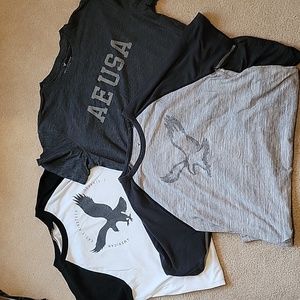 American Eagle Outfitters Graphic T-Shirt Bundle of 3